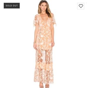For Love and Lemons Mia Maxi Dress XS NEW